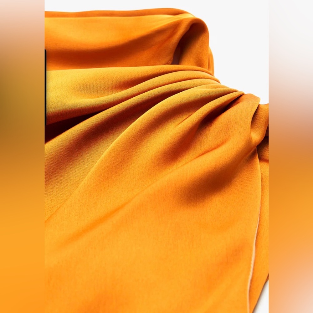 NEW Halston Heritage Satin Reta Cape Maxi Dress Gown Sz 2 - Picture 8 of 11